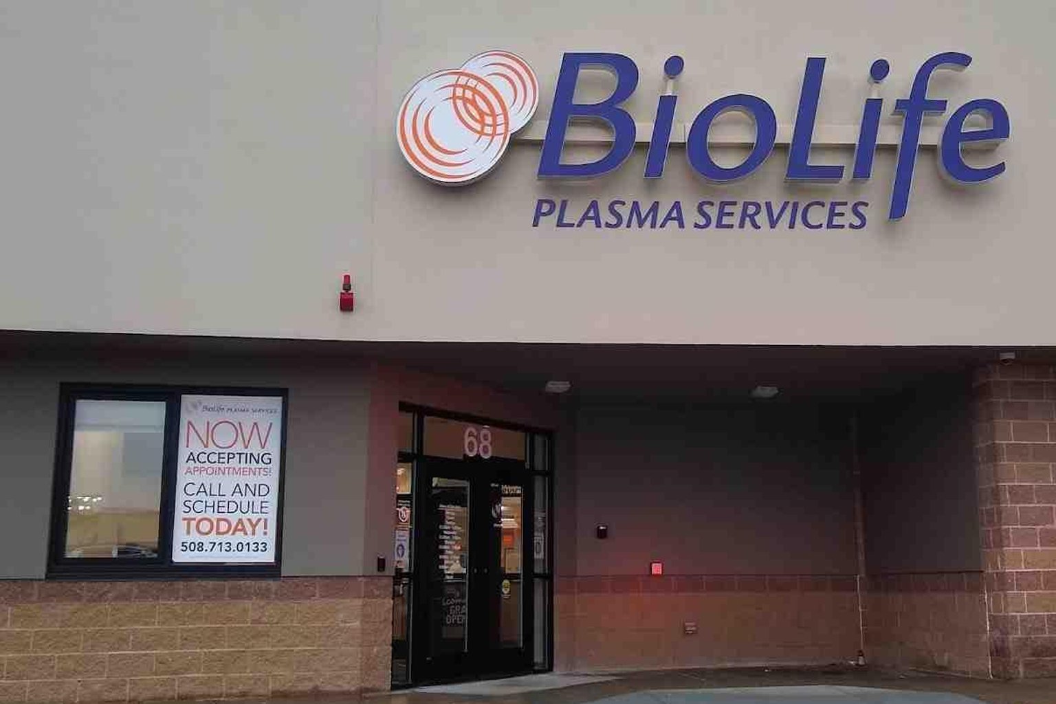 BioLife Plasma Services Worcester in Massachusetts, 1603