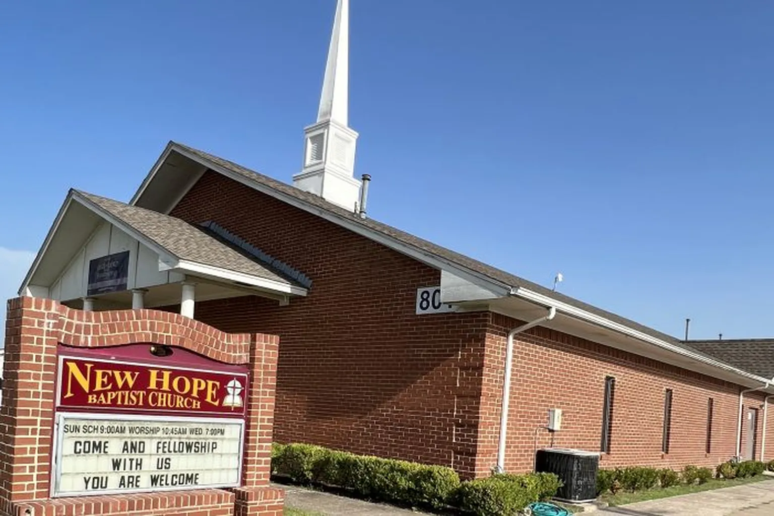 New Hope Baptist Church in Plano, Illinois