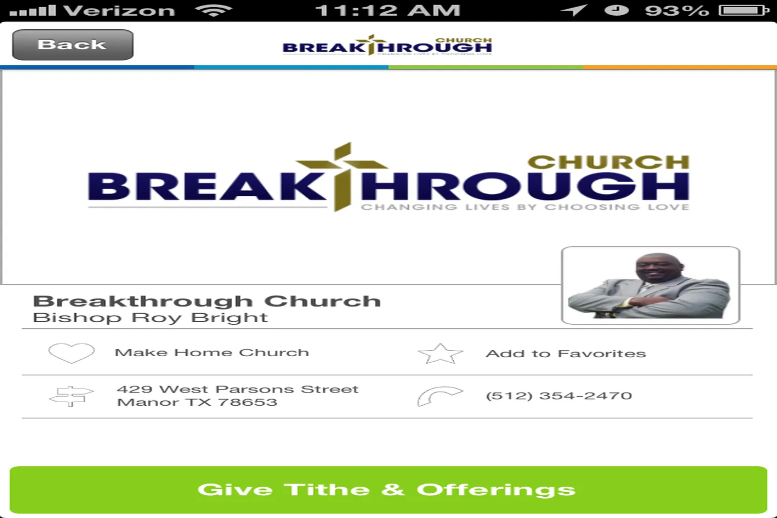 Breakthrough Church in Manor, Texas