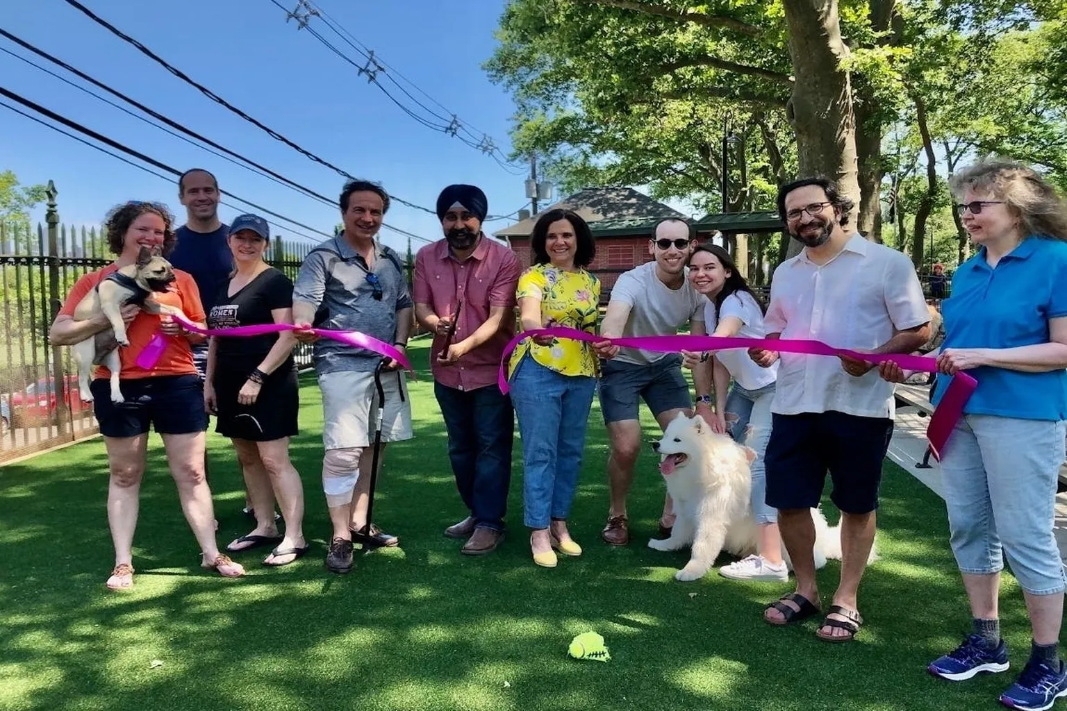 Elysian Park Dog Run in Hoboken, New Jersey
