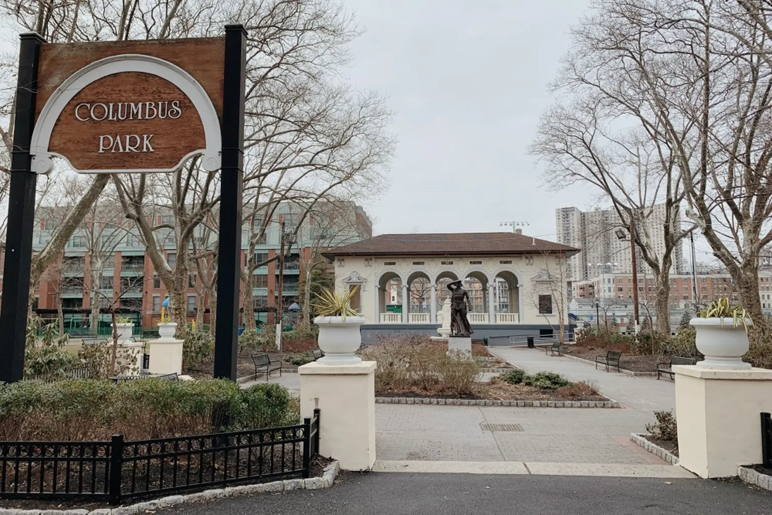 Columbus Park in Hoboken, New Jersey