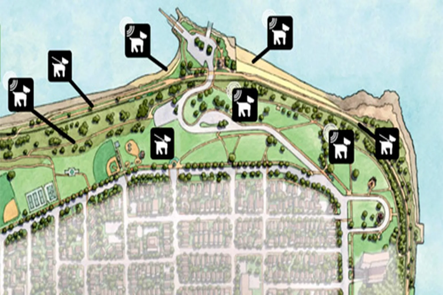 Eastern Promenade Park Off-Leash Area in Portland, Maine