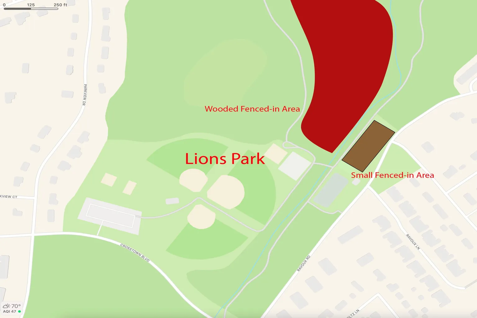 Lions Dog Park in New Hope, Minnesota